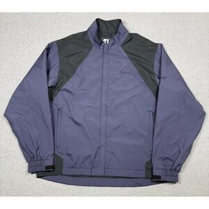 FootJoy DryJoys Jacket Mens XL Blue Black Windbreaker Full Zip Golf Waterproof
